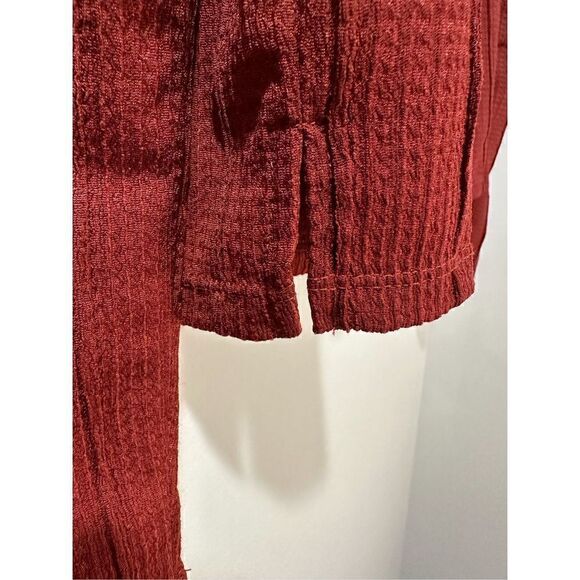 Status by Chenault women’s brick red ribbed long sleeve sweater Lg NWOT #33-0854 - Picture 3 of 6